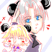 ネズミ耳装備かがみん&マク。