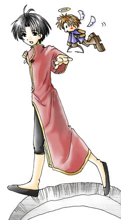 ���_�̊��̏�ŏ΂���l�c�啨��